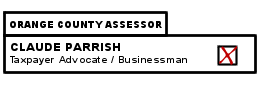 Check the box for Claude Parrish for Orange County Assessor